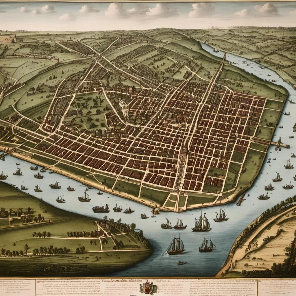 Prompt: <mymodel>color photo of  New York, city in the  1724