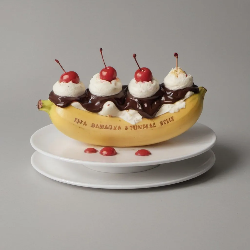 Prompt: "banana split"
