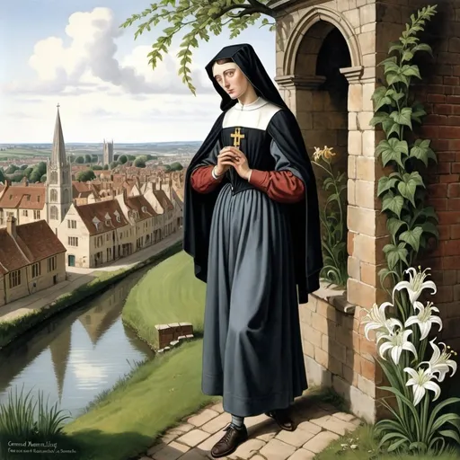 Prompt: Towery city and branchy between towers;
Cuckoo-echoing, bell-swarmèd, lark charmèd, rook racked, river-rounded;
The dapple-eared lily below thee; that country and town did
Once encounter in, here coped & poisèd powers;

Thou hast a base and brickish skirt there, sours
That neighbour-nature thy grey beauty is grounded
Best in; graceless growth, thou hast confounded
Rural, rural keeping — folk, flocks, and flowers.

Yet ah! this air I gather and I release
He lived on; these weeds and waters, these walls are what
He haunted who of all men most sways my spirits to peace;

Of realty the rarest-veinèd unraveller; a not
Rivalled insight, be rival Italy or Greece;
Who fired France for Mary without spot.

Duns Scotus's Oxford
BY GERARD MANLEY HOPKINS
