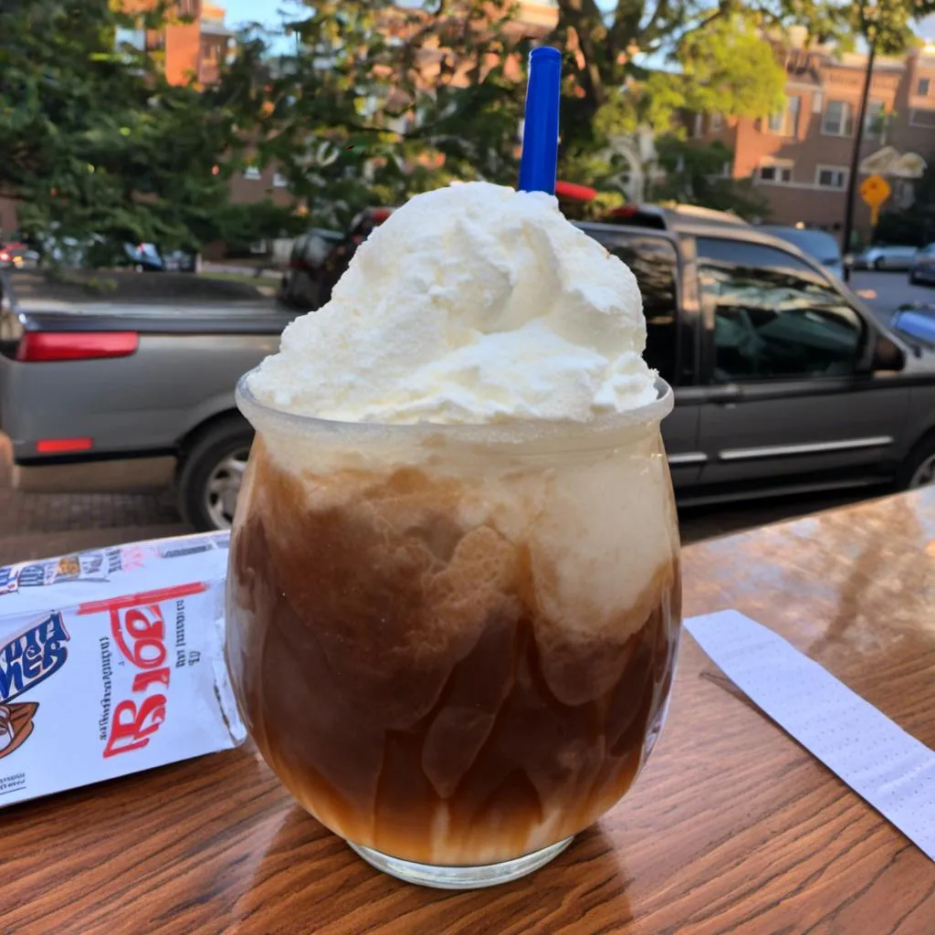 Prompt: <mymodel>a photo of a  root beer float