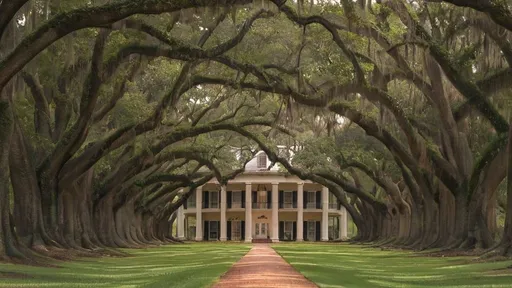 Prompt: Oak Alley Plantation, looking towards the main house from the direction of the Mississippi River.

a house is surrounded by trees and grass on a sunny day with a path leading to it and a brick walkway leading to the front door, Balcomb Greene, american romanticism, award-winning photograph, a digital rendering

"Step into the timeless elegance of Oak Alley Plantation as you reimagine the iconic view looking towards the main house from the direction of the Mississippi River.

Capture the grandeur of the plantation's majestic oak-lined pathway, where centuries-old trees create a dramatic canopy overhead, casting dappled shadows on the winding path below.

Experiment with perspective and composition to evoke a sense of depth and scale, drawing viewers into the scene as they follow the pathway towards the stately main house in the distance.

Explore the interplay of light and shadow as the golden hues of the setting sun illuminate the plantation grounds, infusing the landscape with warmth and vitality.

Consider incorporating elements of history and narrative into your interpretation of Oak Alley Plantation, inviting viewers to reflect on the complex legacy of the antebellum South and the lives of those who lived and worked on the plantation.

Whether you choose to work with traditional mediums such as paint or pencil, or explore digital techniques and mixed media, let your imagination take flight as you breathe new life into this iconic Southern landmark.

Embrace the spirit of discovery and exploration as you embark on a journey through time and space, inviting viewers to join you on a captivating artistic voyage through the splendor of Oak Alley Plantation."