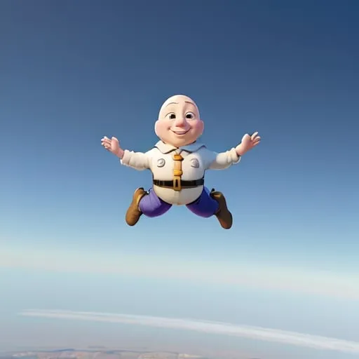 Prompt: "Humpty Dumpty" skydiving 