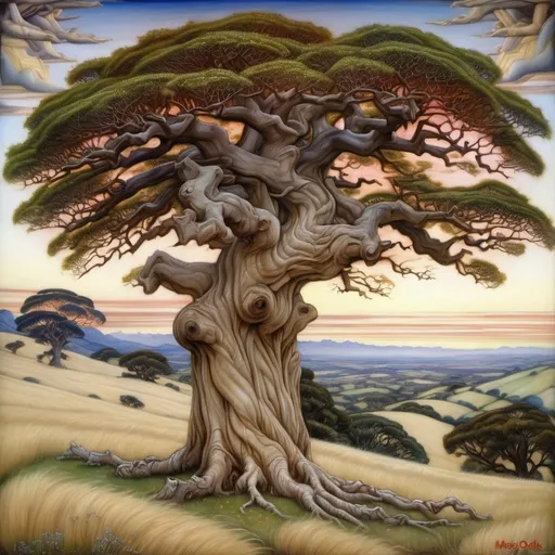 Prompt: "The old oak, majestic and venerable, spread its gnarled branches wide, as if to shelter the earth beneath from the ravages of time."

<Nathaniel Hawthorne, The Scarlet Letter (1850)>


Evelyn De Morgan, pre-raphaelitism, pre - raphaelite, an art deco painting
