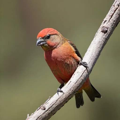 Prompt: Red crossbill
