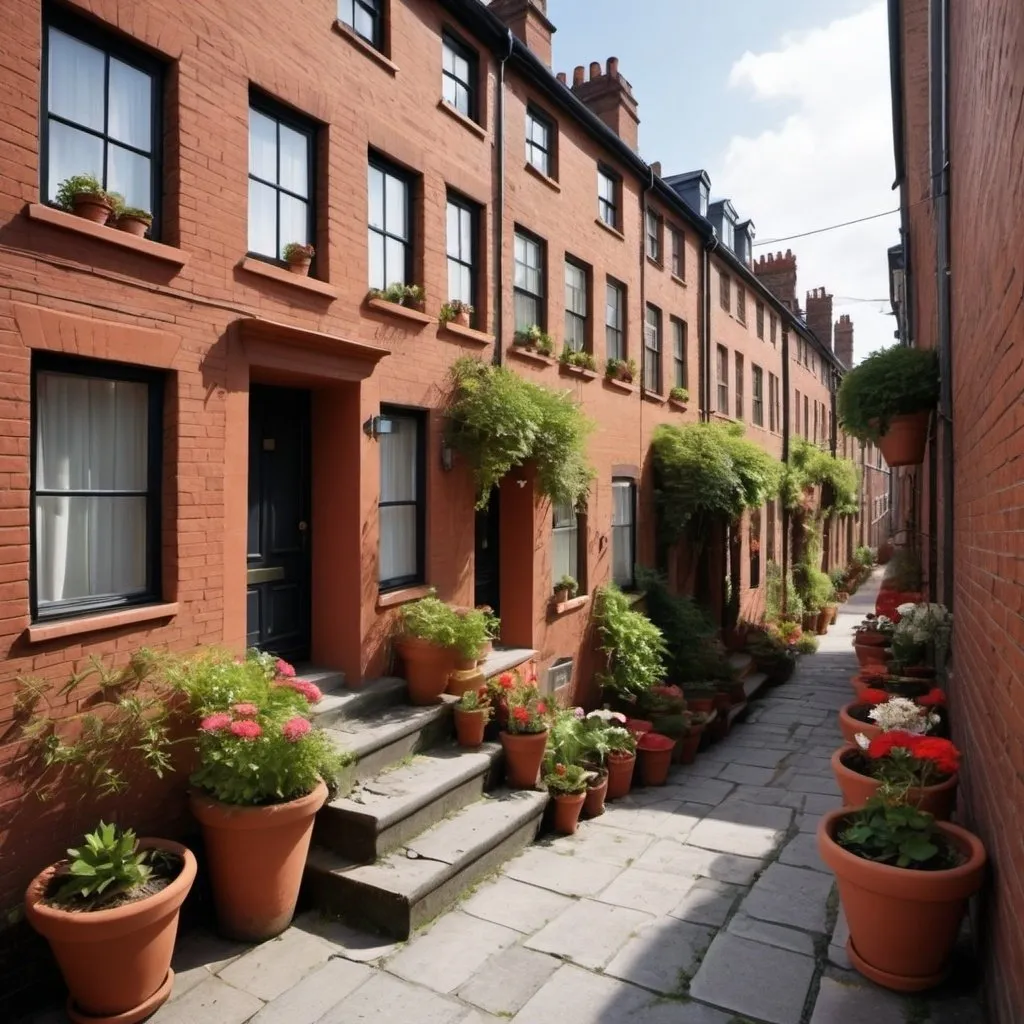 Prompt: "Their house was a narrow, red-brick terrace, its windowsills lined with cracked flowerpots and the front steps worn smooth by years of foot traffic."

George Gissing, New Grub Street (1891)

