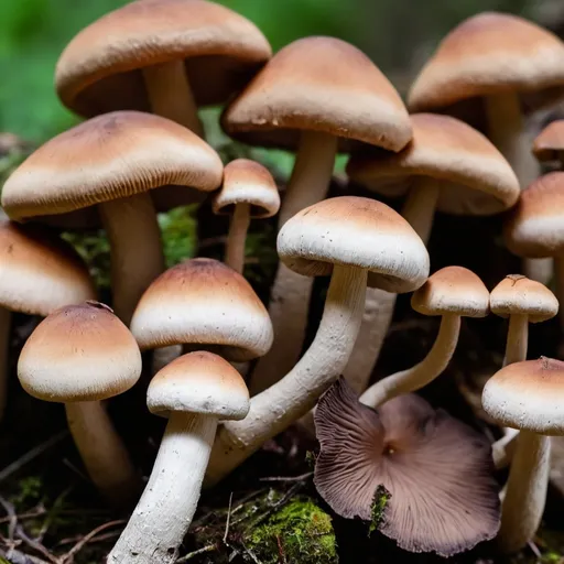 Prompt: close up picture of shrooms
