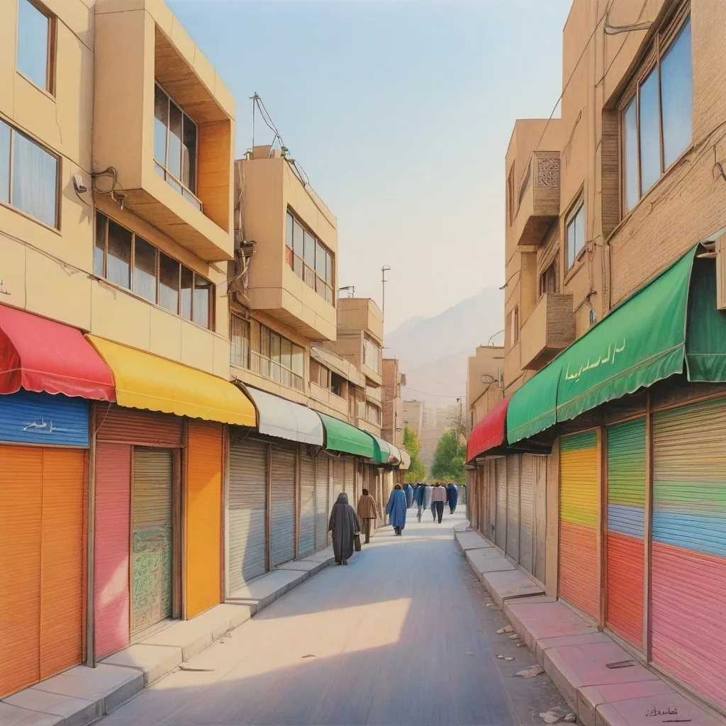 Prompt: Colored Pencil, Tehran City