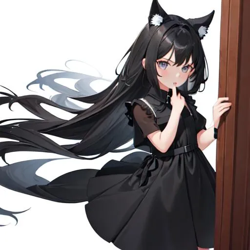 Prompt:  girl in black loli drees 