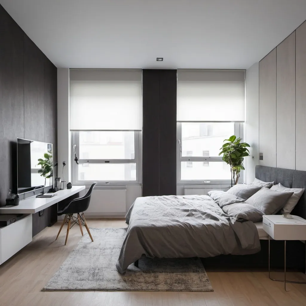 Prompt: bedroom of a modern apartment
