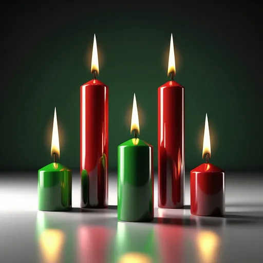 Prompt: 3D model of forex candlestick chart, three red candles in a downward direction, two green candles in an upward direction, dynamic and visually striking design, high depth with dramatic shading, clean and professional look, ultra-detailed rendering, sharp focus, modern financial theme, reflective surfaces to enhance depth, suitable for stock market visualization, captivating and engaging ambiance.