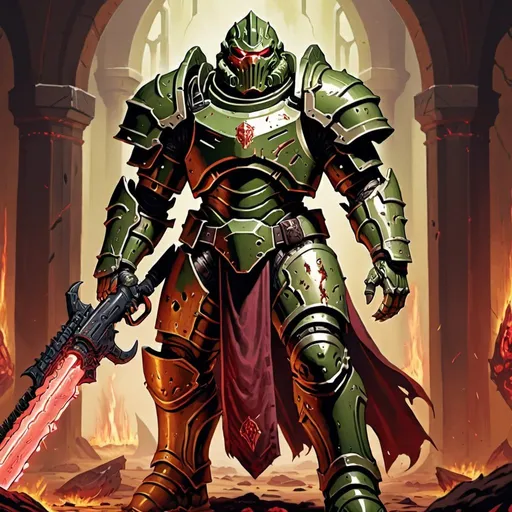 Prompt: Doomslayer but in dnd