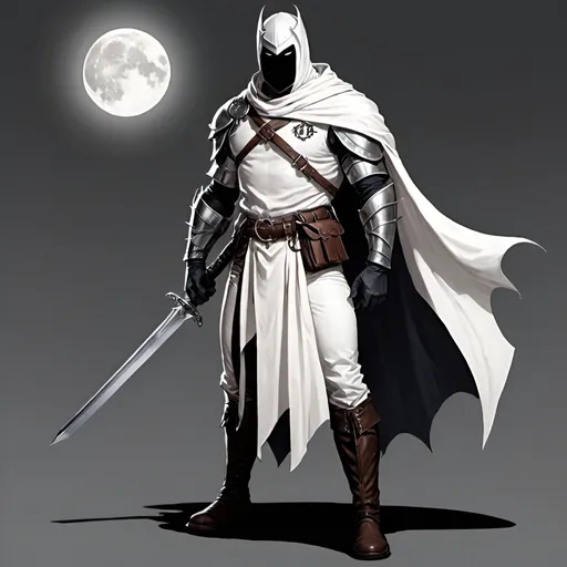 Prompt: Moonknight in dnd outift