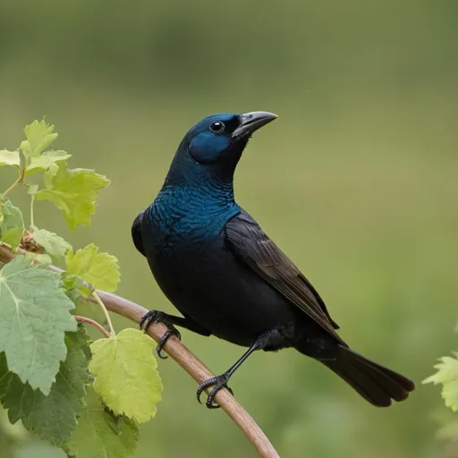 Prompt: shyni cowbird for wine botlle
