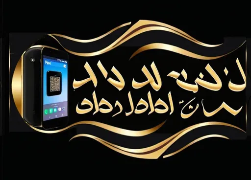 Prompt: a phone with the words al - sabay soft written in arabic and gold lettering on it, and a phone with the words al - sabay soft written in arabic, Fathi Hassan, dau-al-set, official media, a screenshot