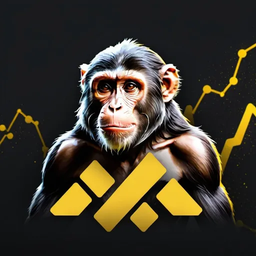 Prompt: banner for monkey animation trading on binance