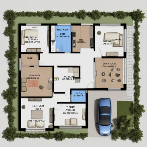 Prompt: I need floor plan which is 140m2 area of the site and I need  it is g+2 building