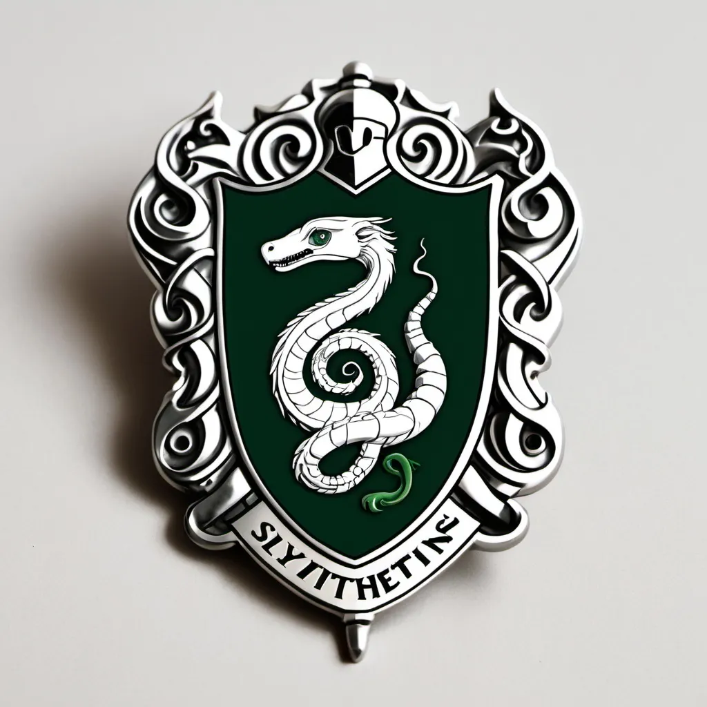 Prompt: Slytherin badge