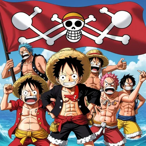 Prompt: in a one piece world, lies the most powerfl crew, The dawn pirates, they need a flag
you are selected to make them a flag