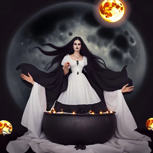 Prompt: Moon solareclipse witchcraft 