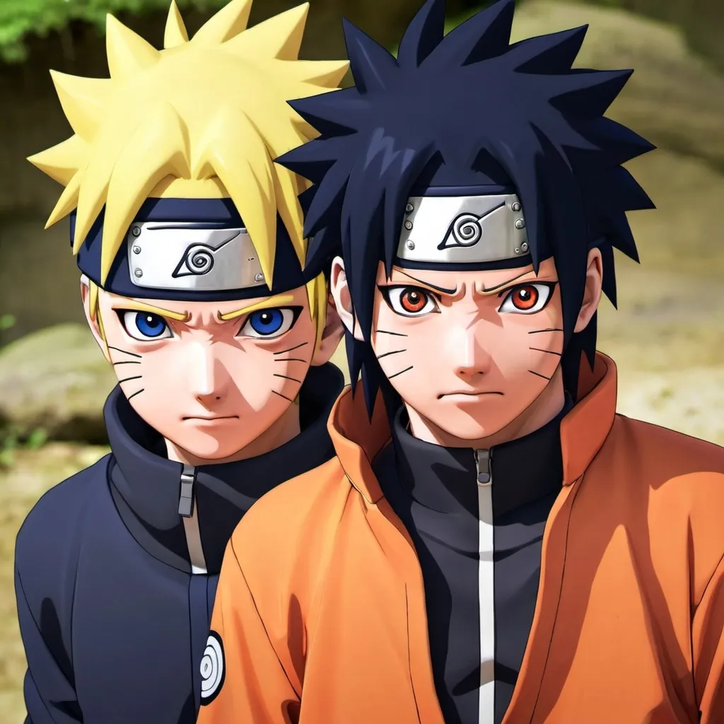 Prompt: Naruto with sasuke