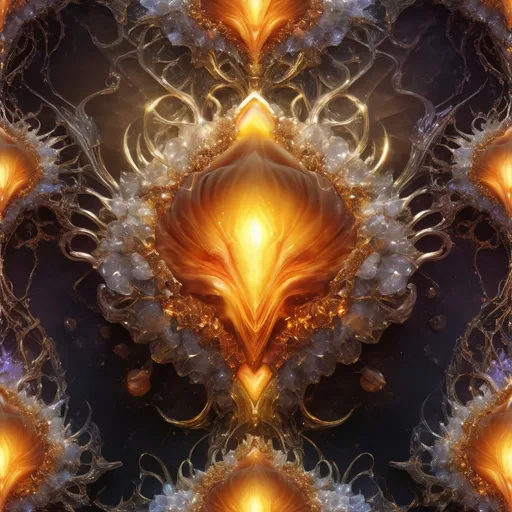 Prompt: Cut Vampire Ethereal Cords, glowing golden agate crystals radiating healing frequencies, mystical energy flows halting abruptly, vibrant jeweled tones illuminating the scene, a serene, ethereal atmosphere enhancing tranquility, intricate details of crystal textures and light refractions, soft glowing radiance and high contrasts, ultra-detailed, captivating focal point in a dreamlike background.