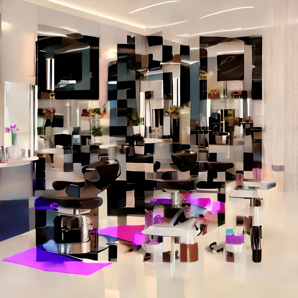 Prompt: Beauty salon interior minimalistic