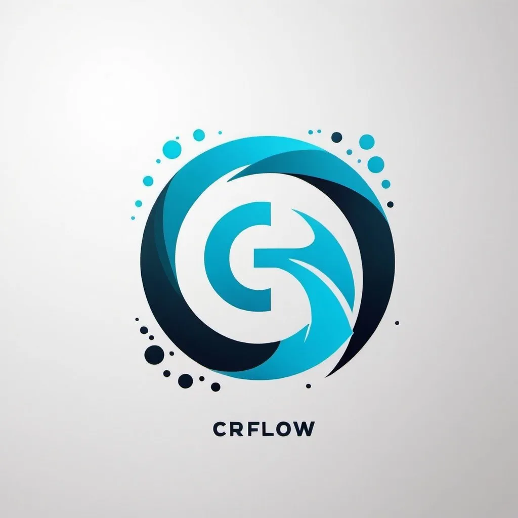 Prompt: I need a company logo the company name is CRflow i would like you to focus on the C and the R and have that be the main part
