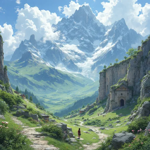 Prompt: Turn this picture in to ghibili art