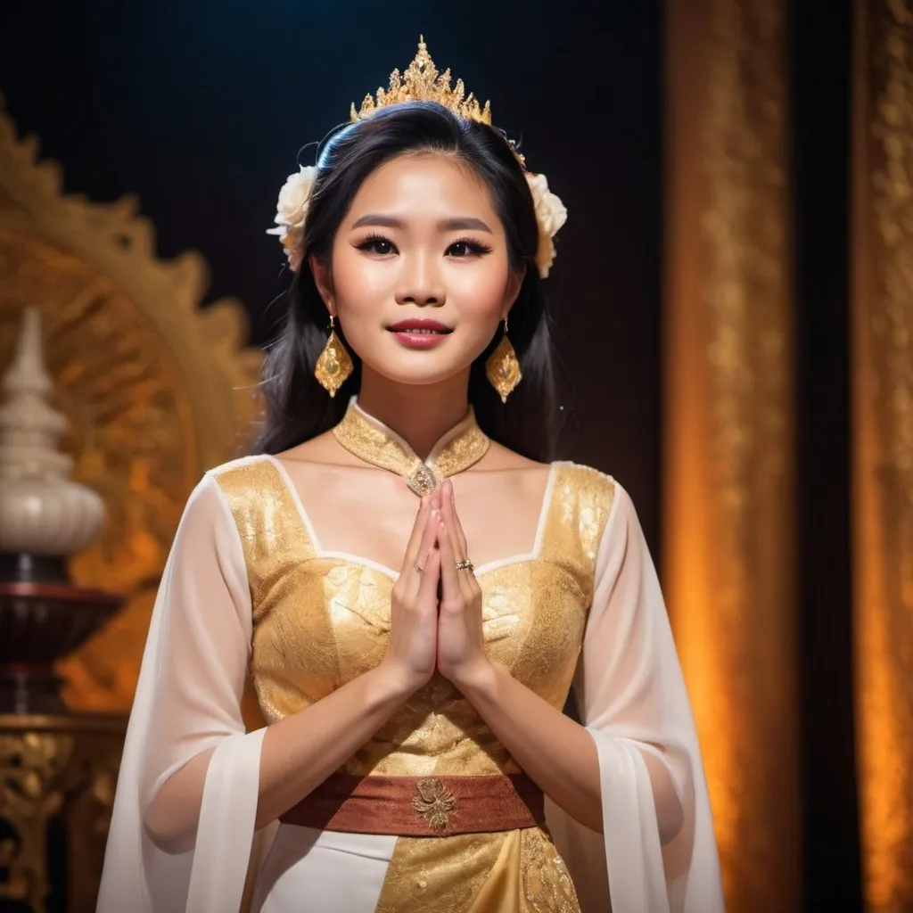 Prompt: Vanatsaya Viseskul thai singer born 1999(in her 20s), reincarnation and returning of Teresa Teng