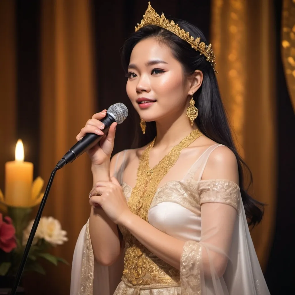 Prompt: Vanatsaya Viseskul thai singer born 1999(in her 20s), reincarnation and returning of Teresa Teng