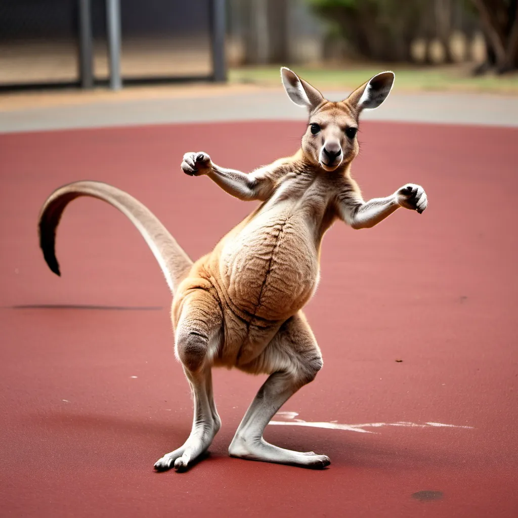 Prompt: breakdancing kangaroo
