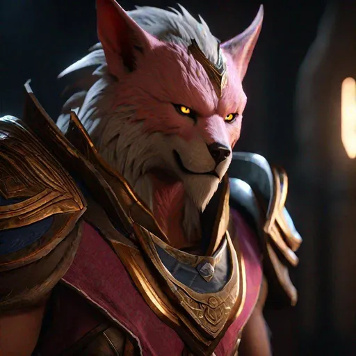 Prompt: realistic concept portrait of Majin Bu howl with little shiny eyes , CGI style , unreal engine 5 , volumetric lighting and complimentary colors