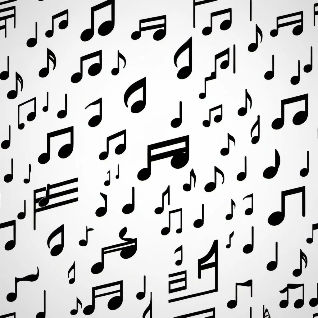 Prompt: Pattern of musical notes