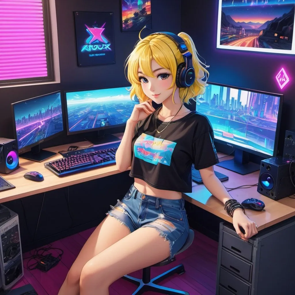 lofi Anime Girl is programming at a computer