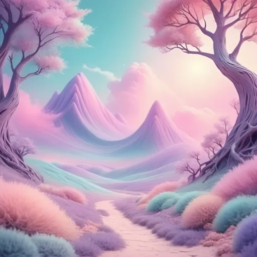 Prompt: fantasy background pastel