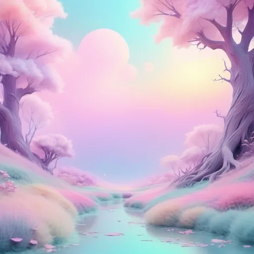 Prompt: fantasy background pastel