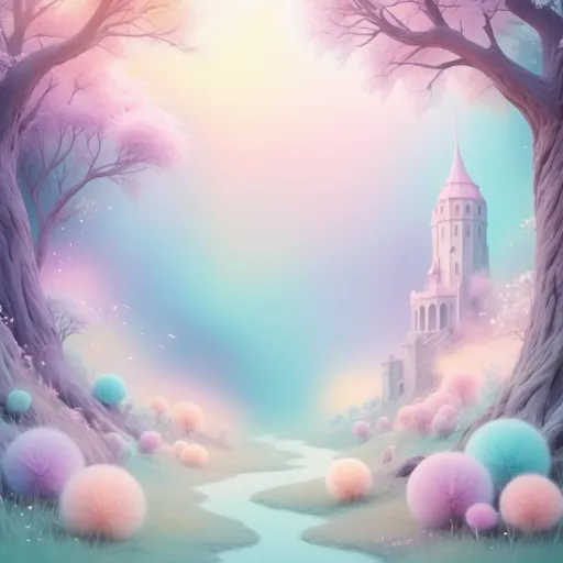 Prompt: fantasy background pastel