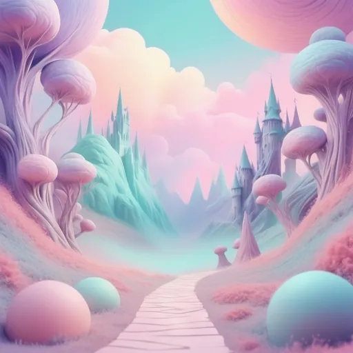 Prompt: fantasy background pastel