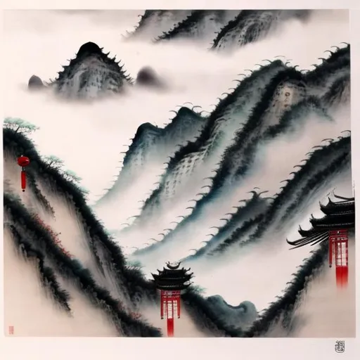 Prompt: Levanter Chinese painting watercolour 