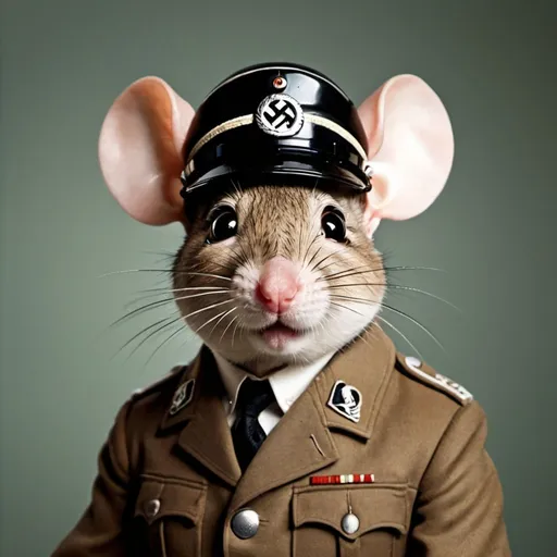 Prompt: mouse with hitler mustache