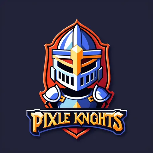 Prompt: pixle knights logo