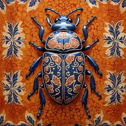 Prompt: batik motif on beetle
