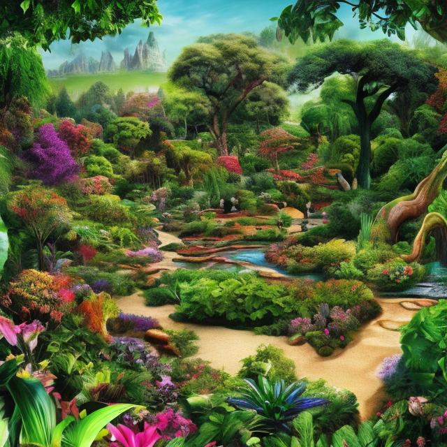 Prompt: BEAUTIFUL GARDEN OF EDEN