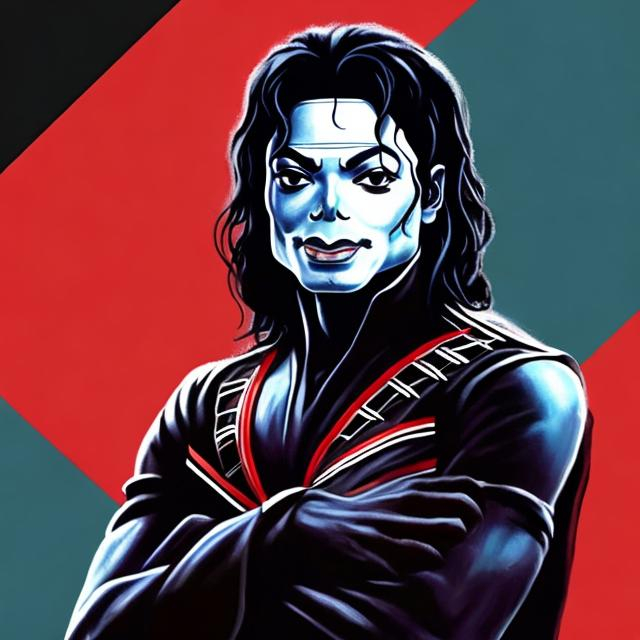 Prompt: realistic michael jackson as a radical black panther, with the pan-african flag