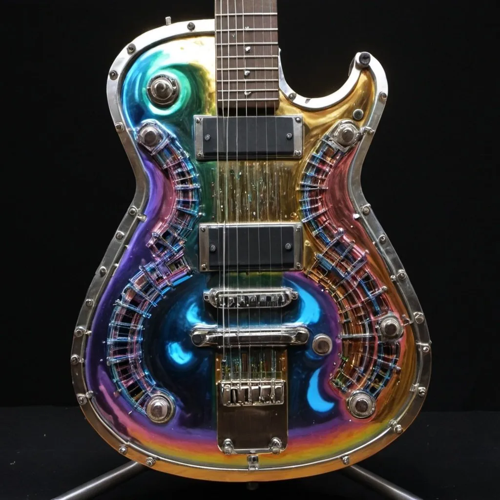 Prompt: Bismuth guitar 