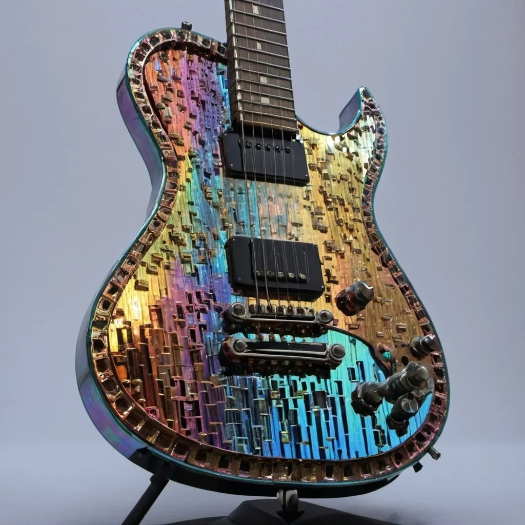 Prompt: Bismuth guitar 