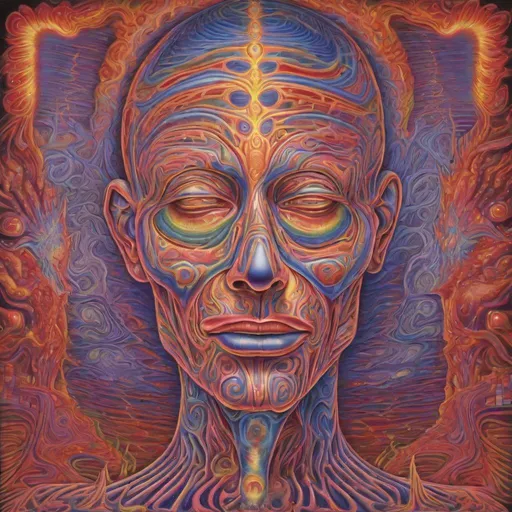 Prompt: Alex Grey inspired Psychedelic Art