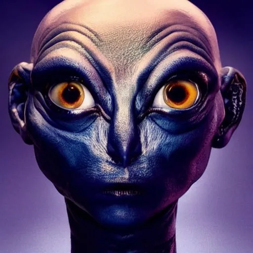 Prompt: The alien came from outer space, was in a plane heading towards Earth and looked towards Earth, had a big head, big eyes, dark blue skin, ears that stretched upwards, he exuded a fierce and formidable presence. This high-quality image, presented in 8K Ultra HD, immerses viewers in the intricate details of the scene. Whether a digitally enhanced photo or an intricately painted masterpiece, its magnificence is overwhelming.  science fiction, active posture
