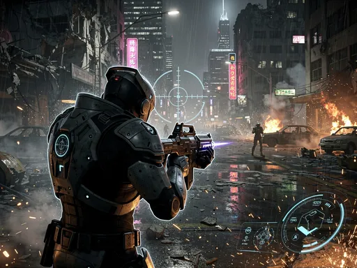 Prompt: predator 3rd person shooter video game 