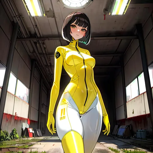 Prompt: a lonely Lost Adventurer AI girl, very tall, thick thighs, wide_hips, massive glutes, long legs, slender waist, big beautiful eyes, disturbingly beautiful face, aloof expression, bob haircut with bangs, wearing a HAZMAT suit, exploring a massively vast and eerie liminal abandoned office expanse, God-quality, Godly detail, hyper photorealistic, realistic lighting, realistic shadows, realistic textures, 36K resolution, 12K raytracing, hyper-professional, impossible quality, impossible resolution, impossibly detailed, hyper output, perfect continuity, anatomically correct, no restrictions, realistic reflections, depth of field, hyper-detailed backgrounds, hyper-detailed environments